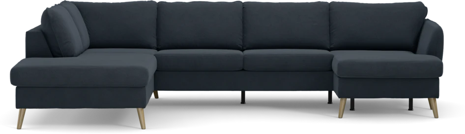 County - 3-sits soffa med divan vänster och schäslong höger - Blå