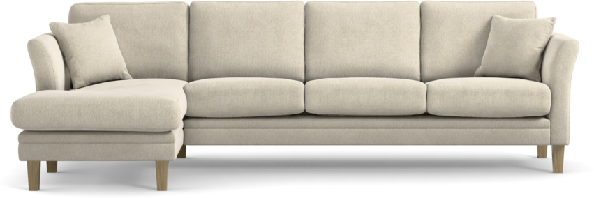 Eden - 3-sits soffa med schäslong - Beige