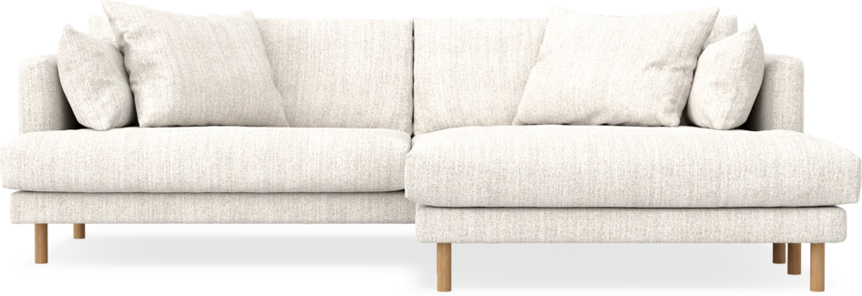 Harper - 4-sits med schäslong XL höger - Vit