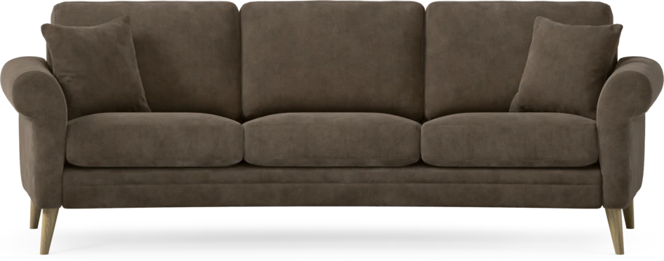 Eden - 3-sits soffa svängd - Brun