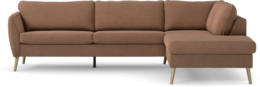 County - 2,5-sits soffa med divan höger - Orange