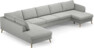 County - 4-sits soffa med divan vänster och schäslong höger - Grå