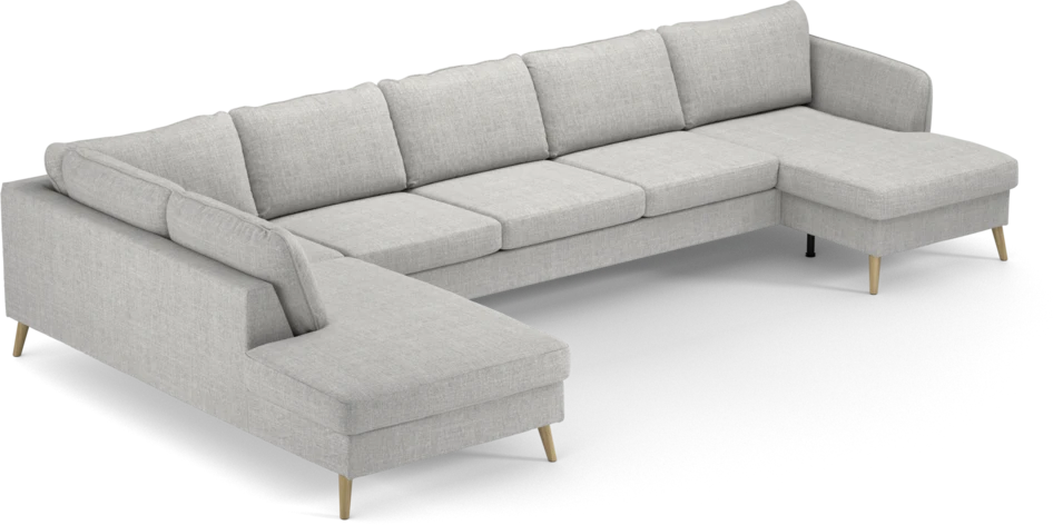 County - 4-sits soffa med divan vänster och schäslong höger - Grå