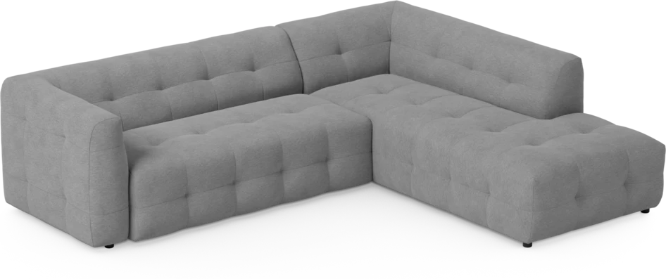 Bella - 3-sits soffa med divan höger - Grå
