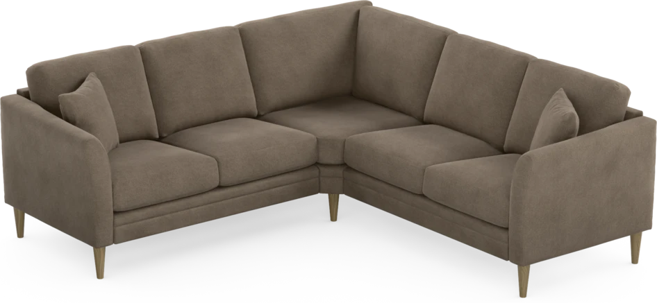 Eden - Hörnsoffa, 2+2-sits - Brun