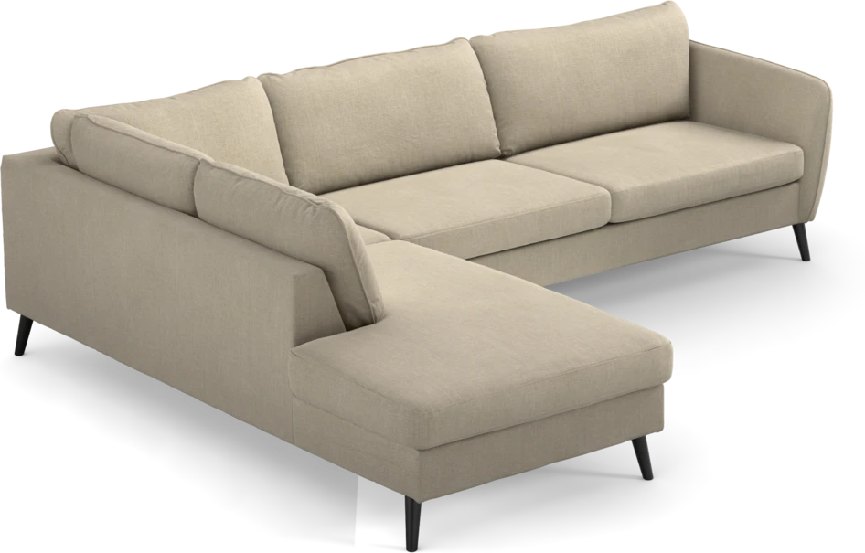 County - 2,5-sits soffa med divan vänster - Beige