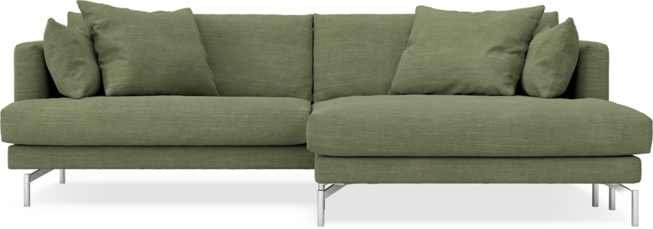 Harper - 4-sits med schäslong XL höger - Grön