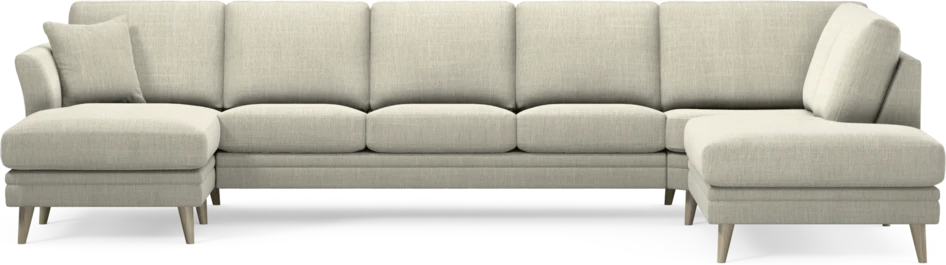 Eden - 3-sits soffa med schäslong vänster och divan höger - Beige