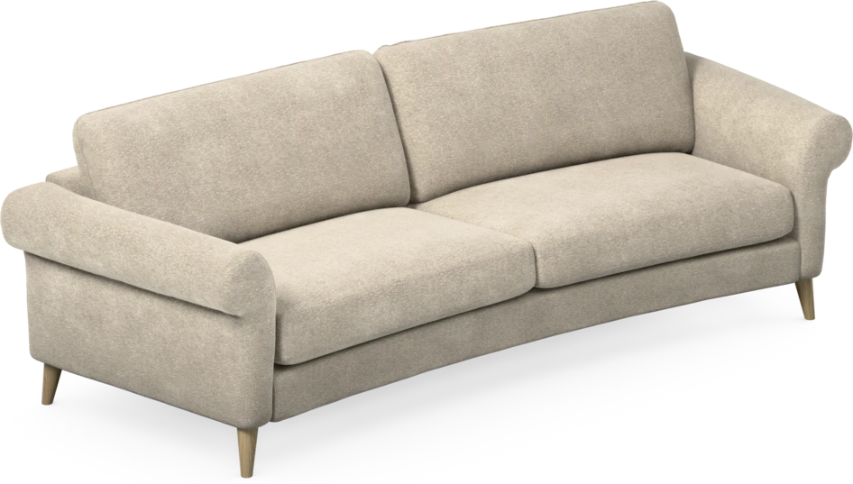Bridge - 3-sits soffa svängd - Beige
