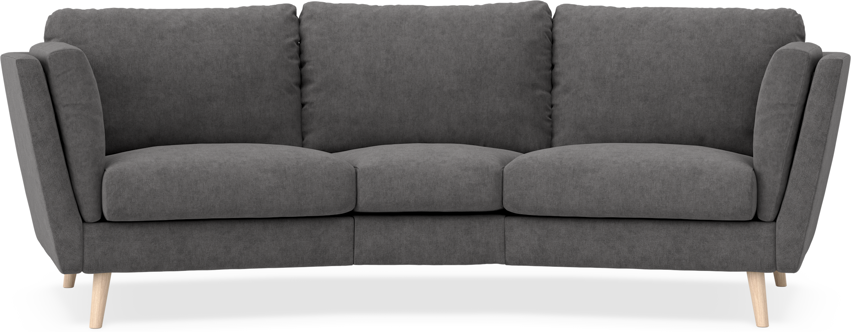 Madison - 3-sits soffa svängd, 70 cm - Grå