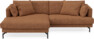 Harper - 4-sits med schäslong XL vänster - Brun