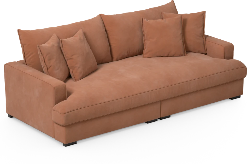 Rossi - 3-sits soffa, hel dyna - Orange
