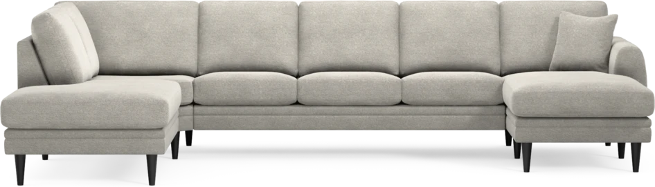 Eden - 3-sits soffa med divan vänster och schäslong höger - Grå