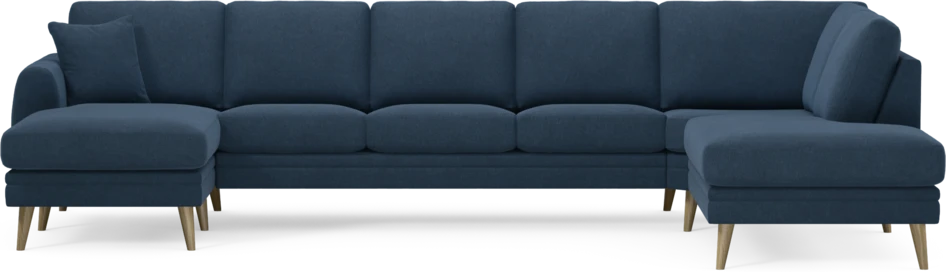 Eden - 3-sits soffa med schäslong vänster och divan höger - Blå