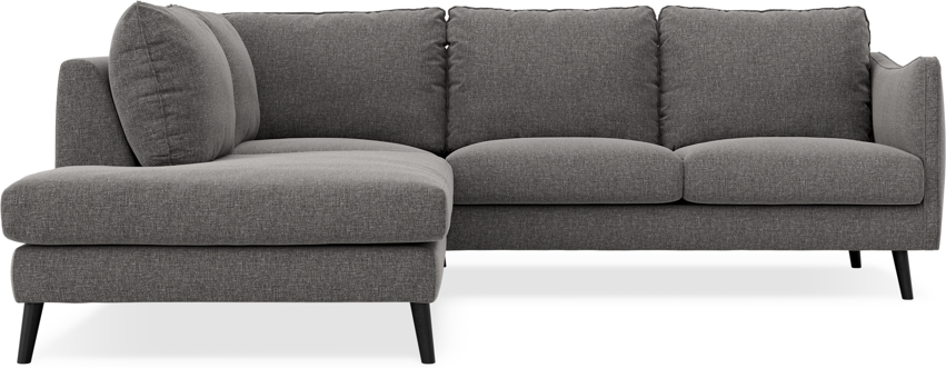 Madison - 2-sits soffa med divan vänster - Brun