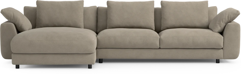 Amie - 3-sits med schäslong vänster - Beige