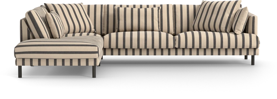 Harper - 3-sits soffa med divan vänster - Flerfärgad