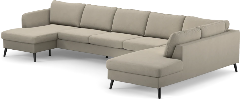 County - 4-sits soffa med schäslong vänster och divan höger - Grå