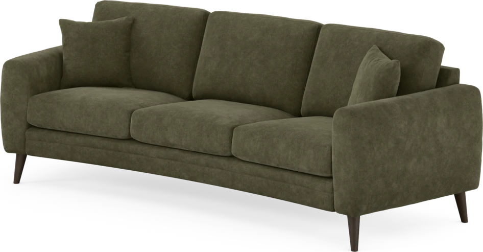 Eden - 3-sits soffa svängd - Grön