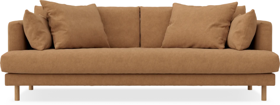 Harper - 3-sits soffa, hel dyna - Gul