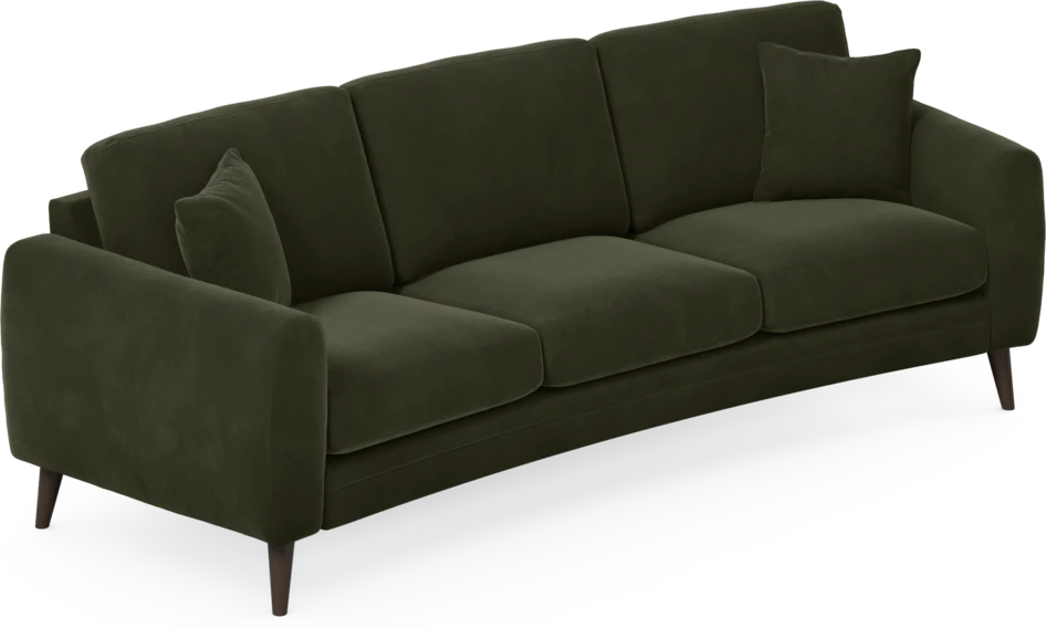 Eden - 3-sits soffa svängd - Grön