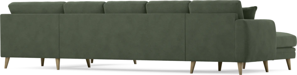 Eden - 3-sits soffa med schäslong vänster och divan höger - Grön