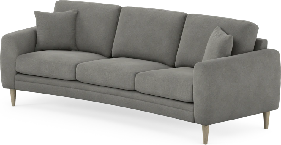 Eden - 3-sits soffa svängd - Grå