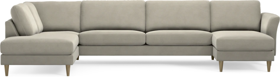 Bridge - 3-sits soffa med divan vänster och schäslong höger - Brun