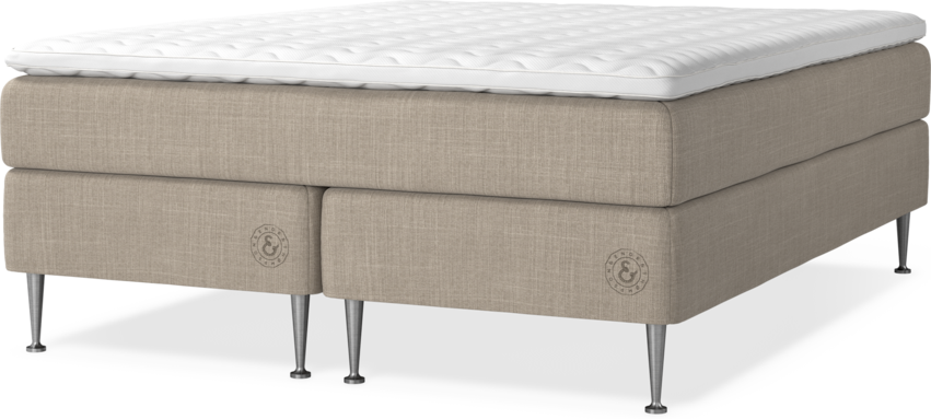 Asperö Comfort - Kontinentalsäng, dubbelsäng med bäddmadrass Comfort - Beige