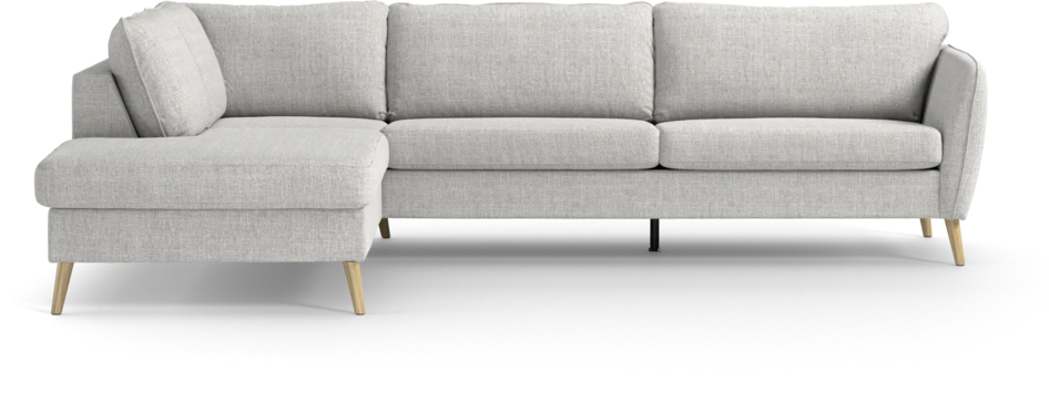 County - 2,5-sits soffa med divan vänster - Grå