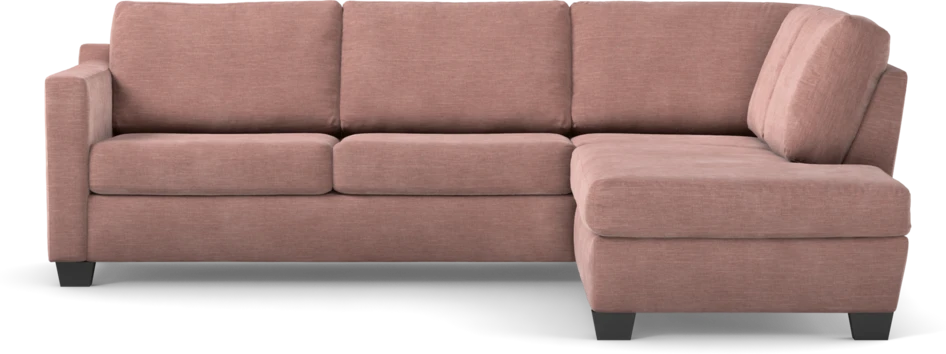 Friday - 2,5-sits soffa med divan höger - Rosa