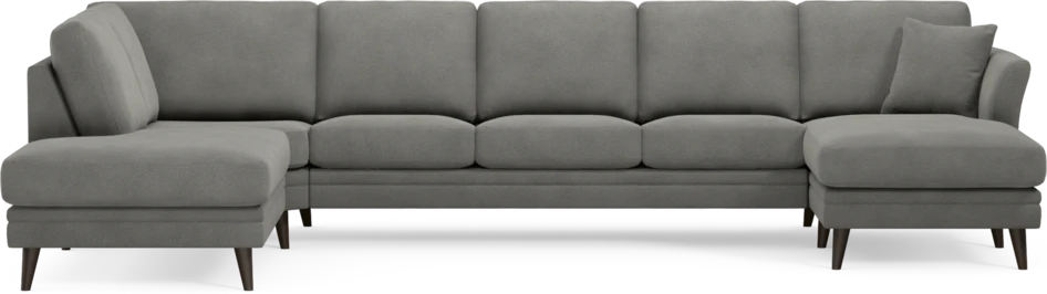 Eden - 3-sits soffa med divan vänster och schäslong höger - Grå