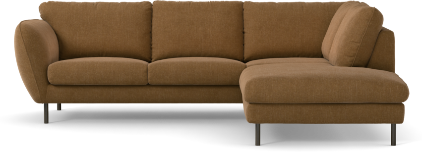 Madison Lux - 2-sits soffa med divan höger - Brun