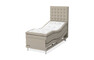 Dream Delux - Ställbar säng, enkelsäng med bäddmadrass Dream Delux - Beige