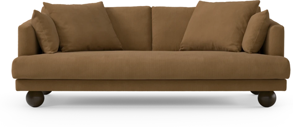 Harper - 3-sits soffa, hel dyna - Gul