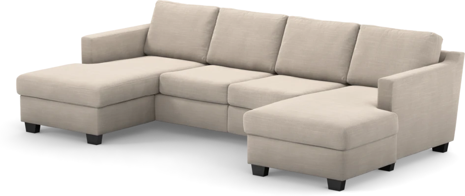 Friday - 2-sits soffa med två schäslonger - Beige