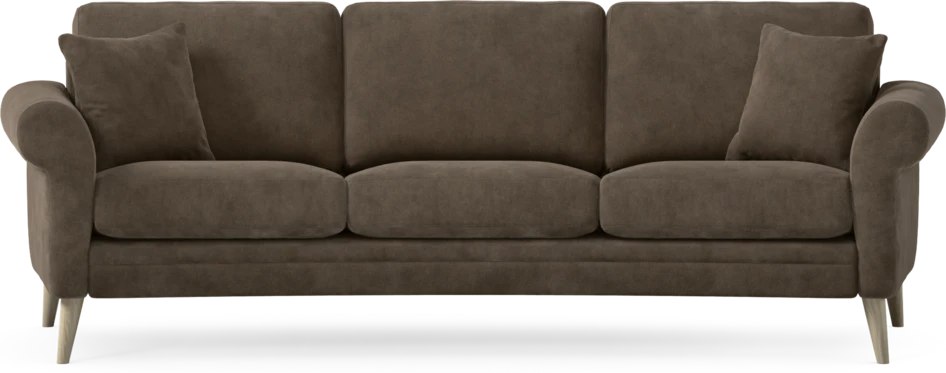 Eden - 3-sits soffa svängd - Brun