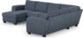 Friday - Hörnsoffa, 3+2-sits med schäslong vänster - Blå