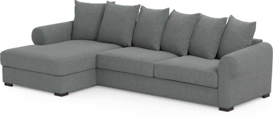 Town - 3-sits soffa med schäslong vänster - Grå