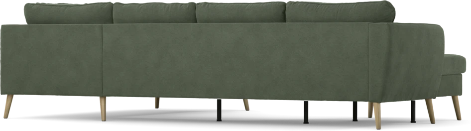 County - 3-sits soffa med schäslong vänster och divan höger - Grön