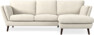 Madison Lux - 2-sits soffa med schäslong höger - Vit