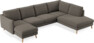 Madison Lux - 2-sits soffa med schäslong vänster och divan höger - Brun