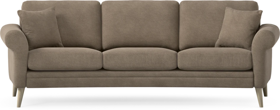 Eden - 3-sits soffa svängd - Brun