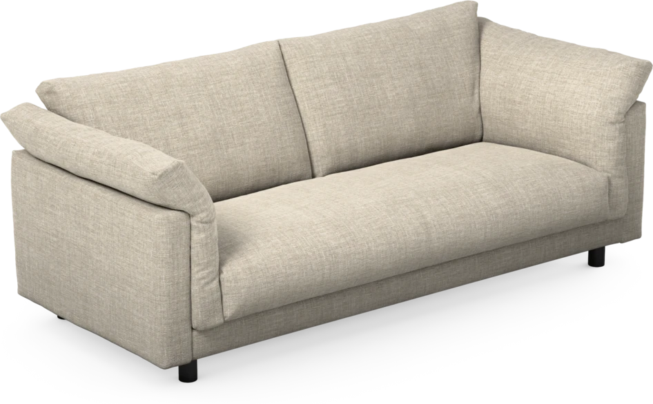 Cherrie - 2,5-sits soffa, hel dyna, fast klädsel - Beige
