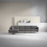 County - 3-sits soffa med divan vänster - Brun