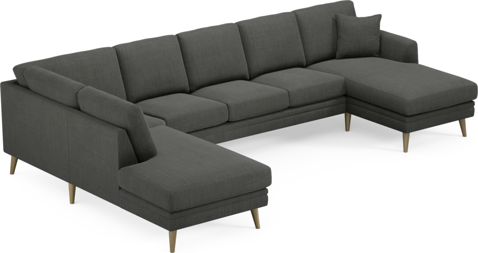 Eden - 3-sits soffa med divan vänster och schäslong höger - Grå