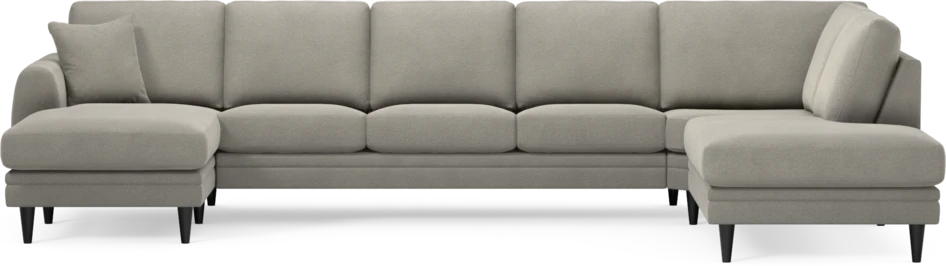 Eden - 3-sits soffa med schäslong vänster och divan höger - Grå