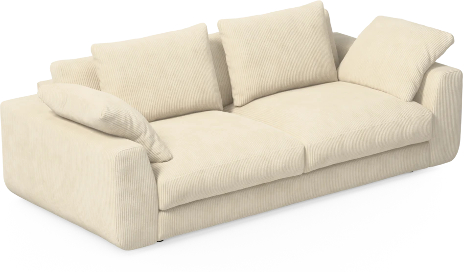 Amie - 3-sits soffa - Vit