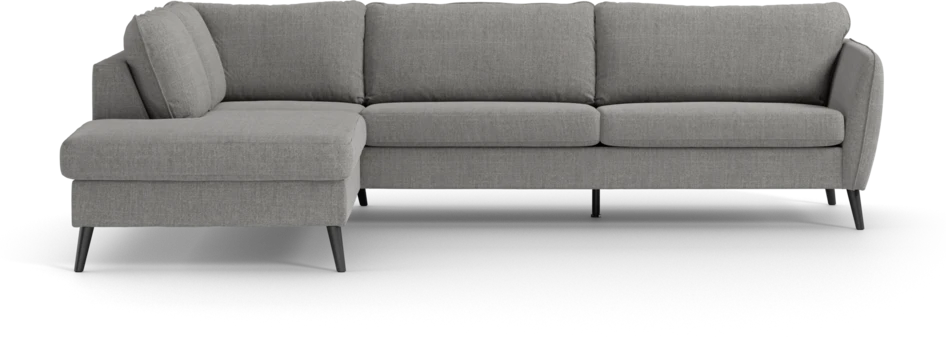 County - 2,5-sits soffa med divan vänster - Grå