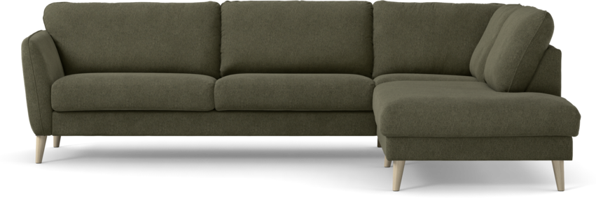 Bridge - 3-sits soffa med divan höger - Grön